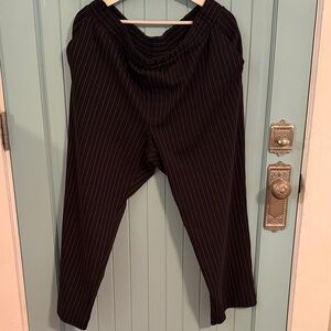 a new day Black Pinstripe Cropped Trousers